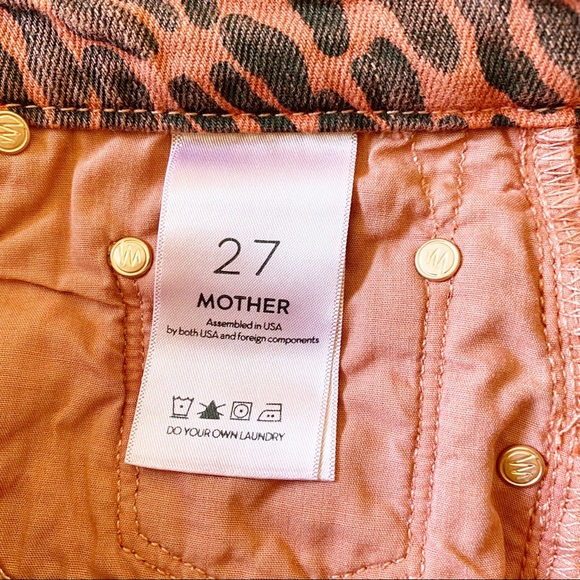 MOTHER High Waisted Looker Jean Ankle Fray Animal Attraction Leopard 27 NEW NWT - Picture 10 of 15